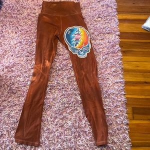 Hand dyed Grateful Dead yoga pants